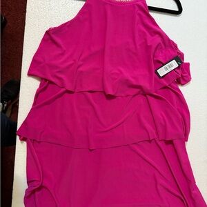 Tiana B. Pink Pearl Embellished Top